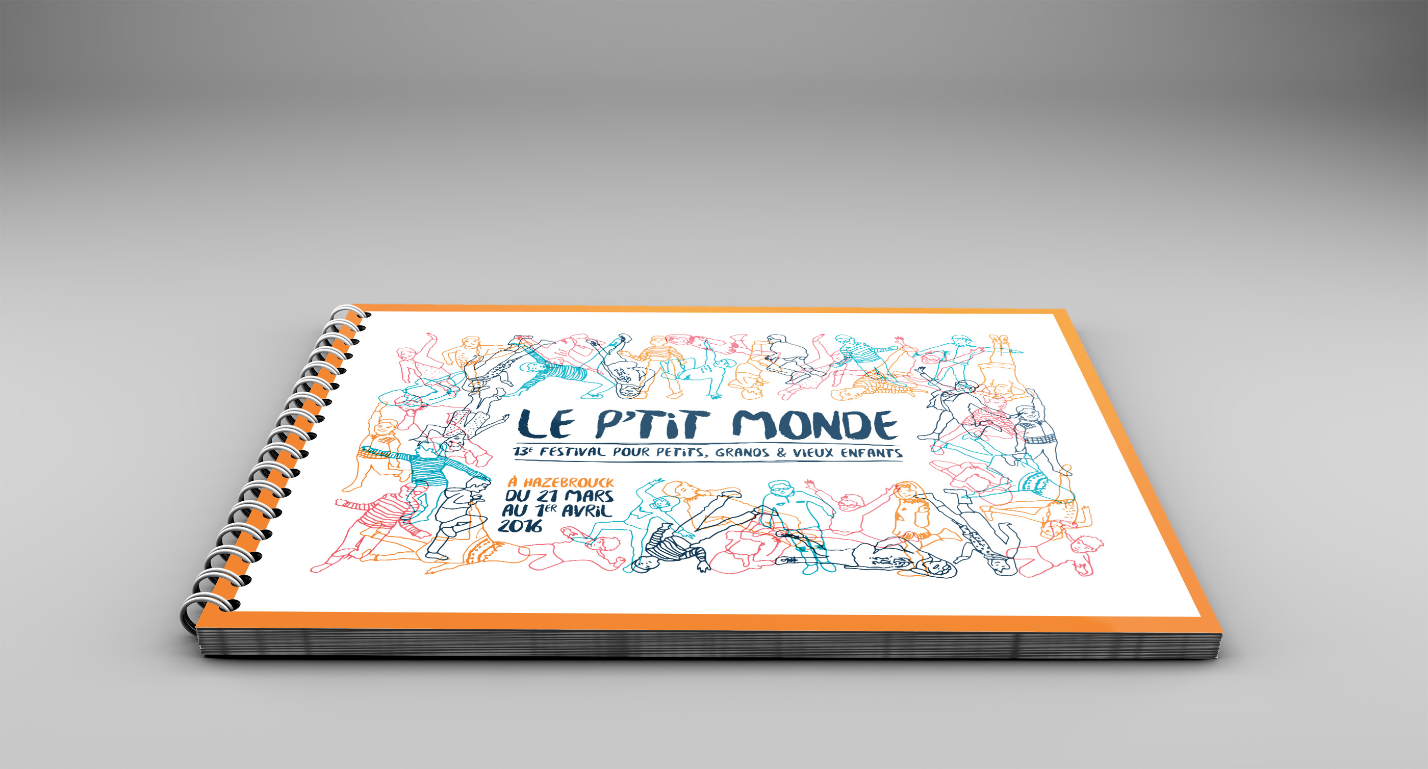 Design graphique du Festival Le P'tit Monde 2016 - Centre André Malraux Hazebrouck